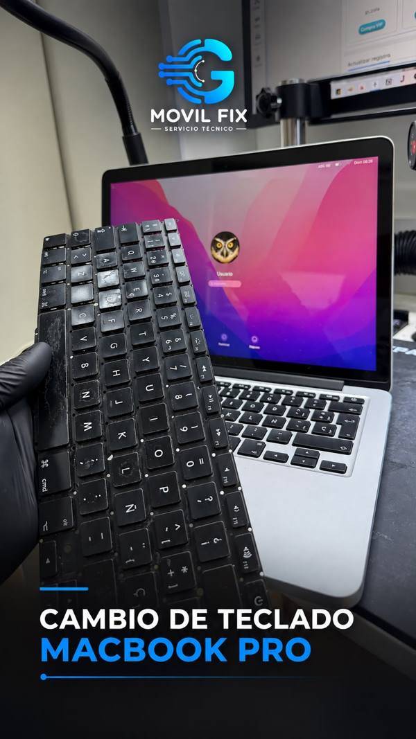 Cambio de teclado de MacBook Pro